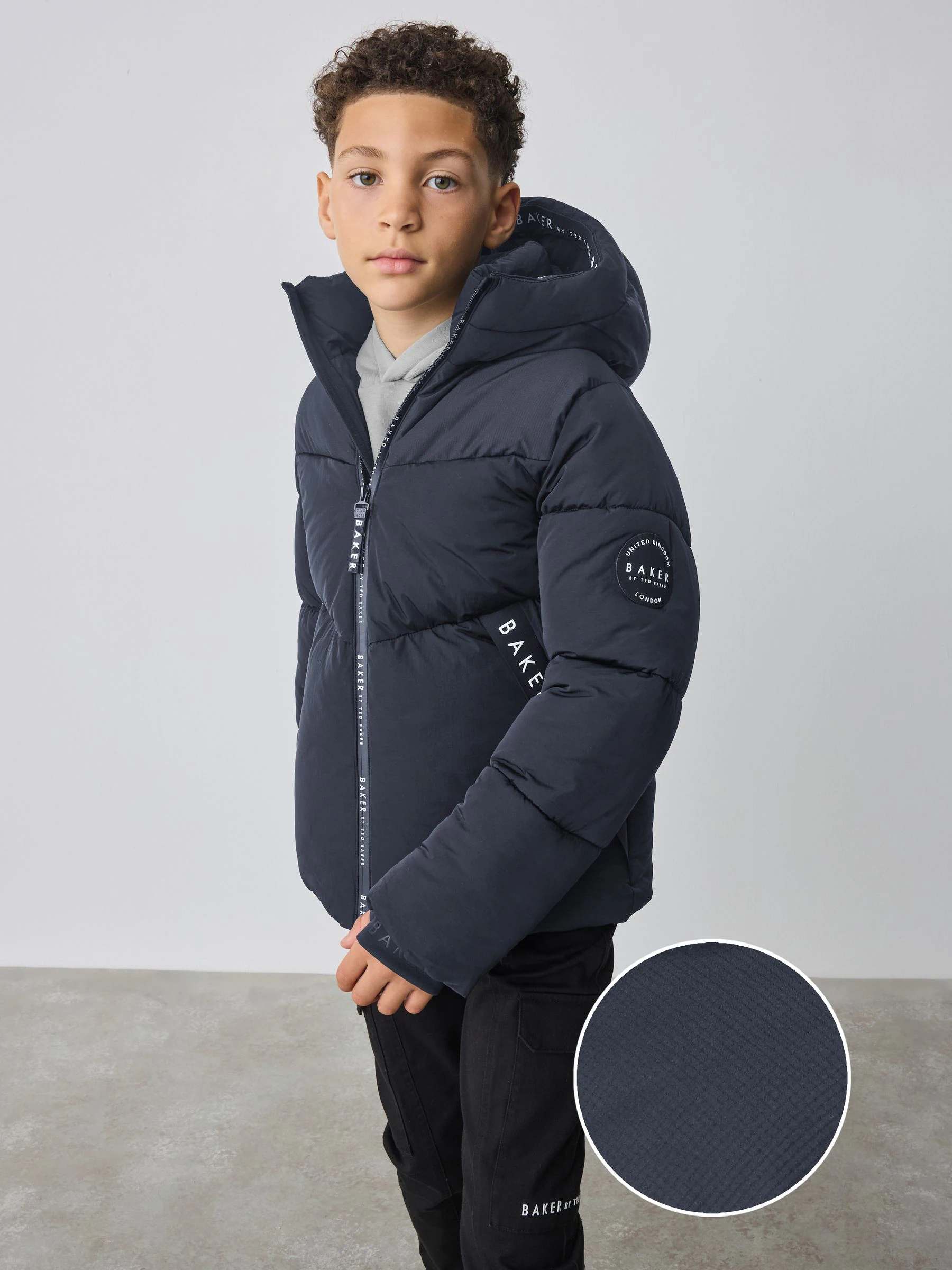 Marineblauw - Baker by Ted Baker - Regenbestendige gewatteerde jacks