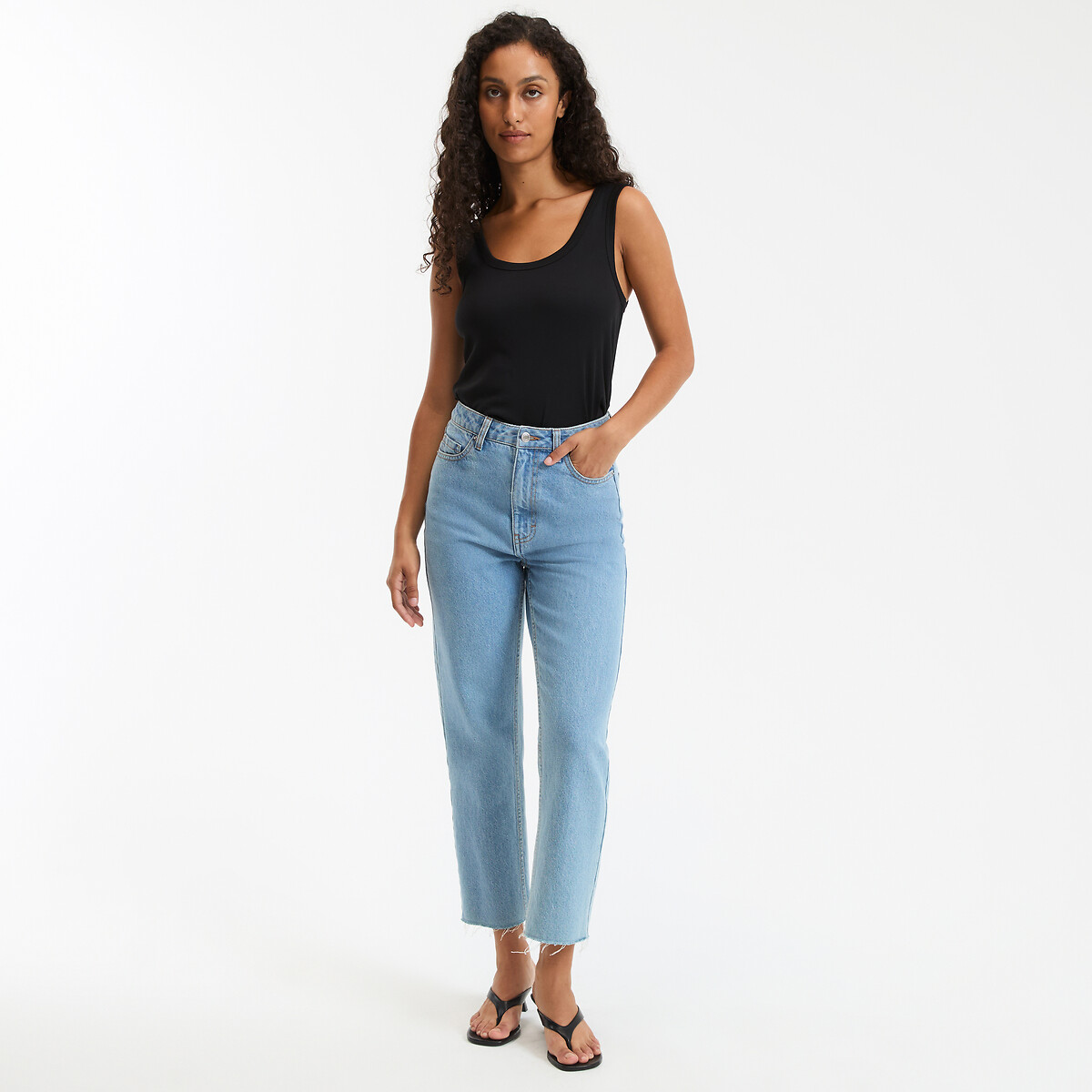 COLEÇÕES LA REDOUTE<br>Regata com gola redonda