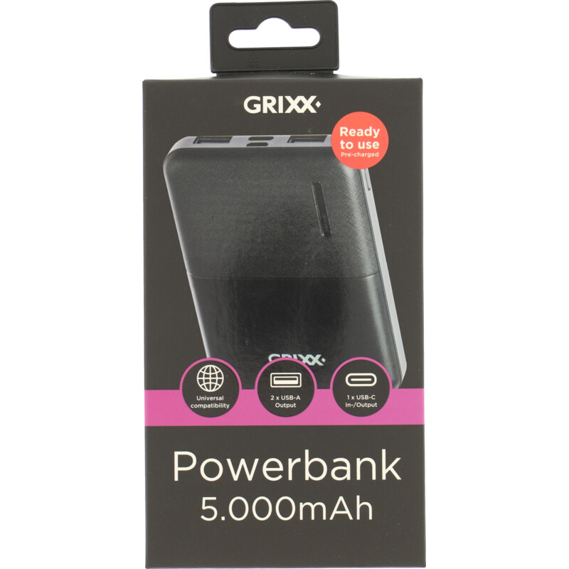 Grixx Powerbank 5000mAh
