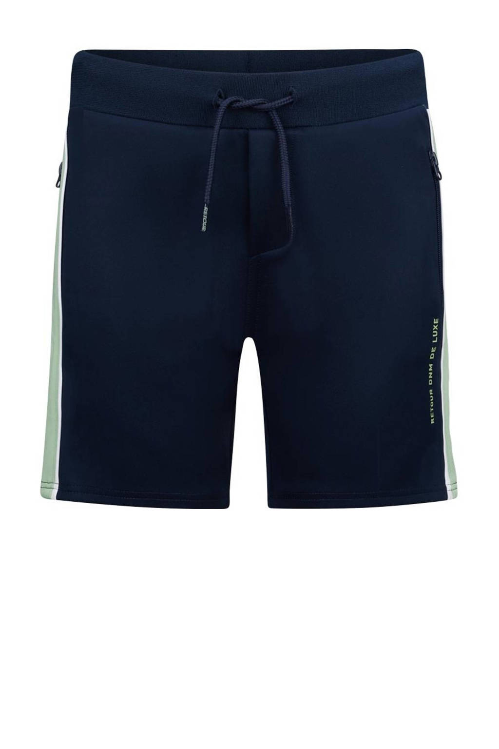 Retour Jeans sweatshort Lars donkerblauw/zachtgroen