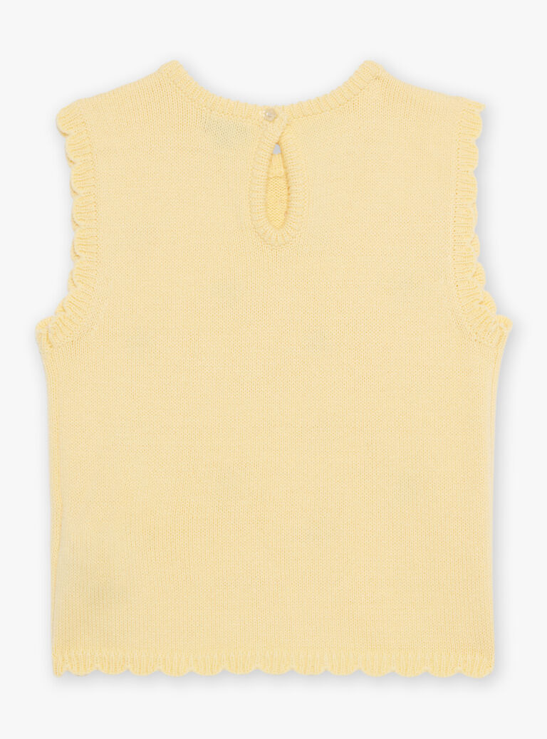 Gilet jaune mimosa sans manches