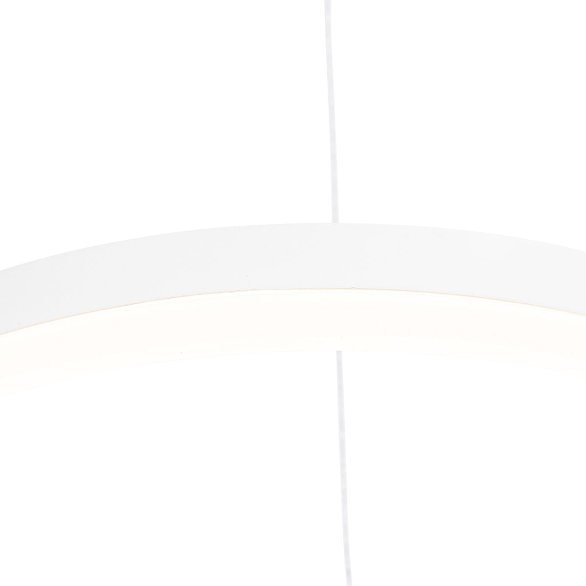 Design hanglamp wit 40 cm incl. LED 3-staps dimbaar - Anello