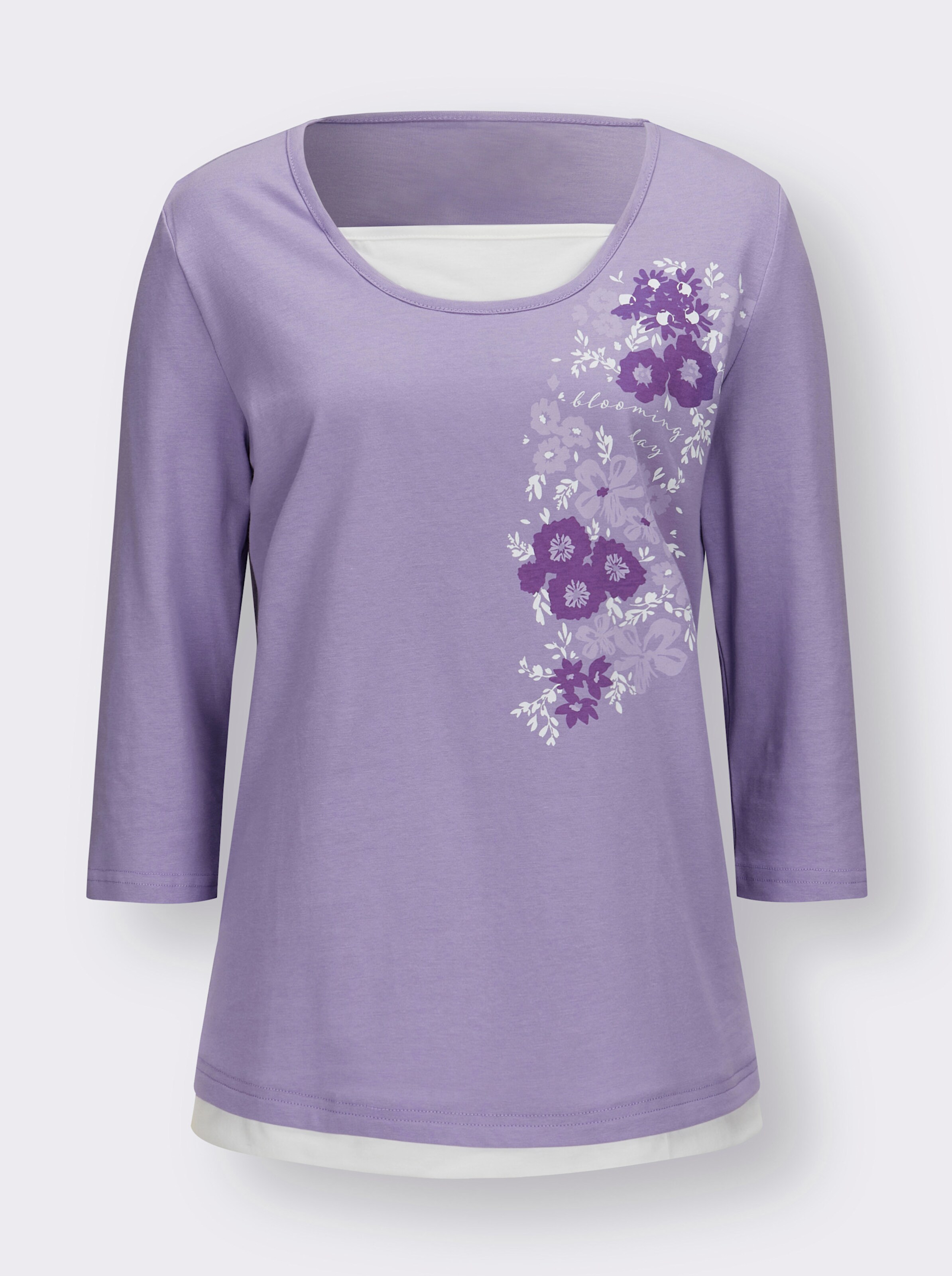 2-in-1-Shirt mit Blüten-Motiv