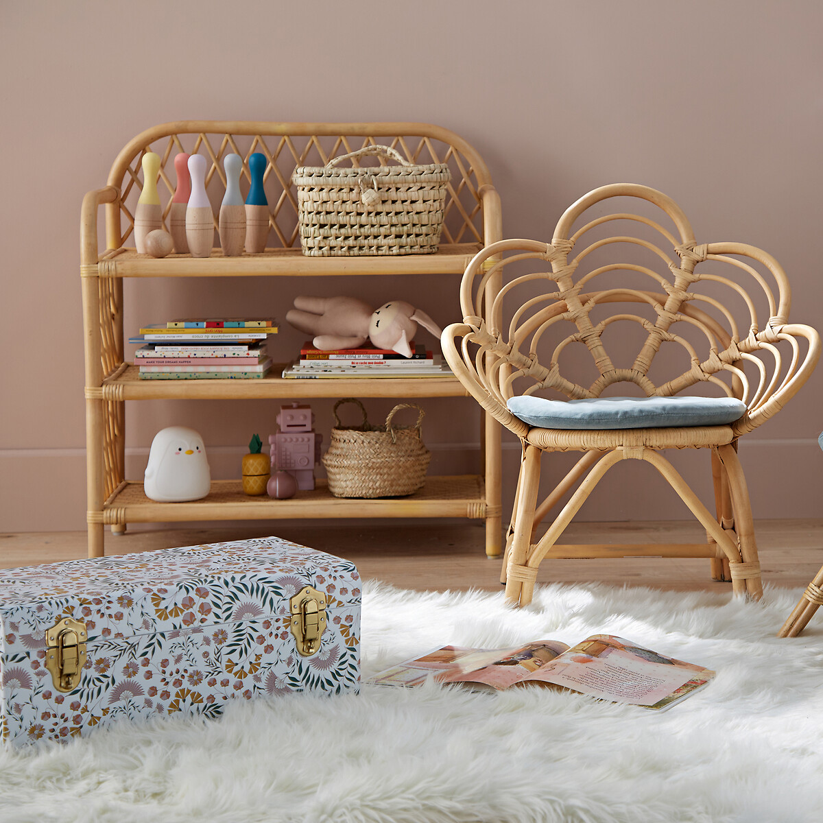 LA REDOUTE INTERIEURS<br>Rek in rotan, Kobie
