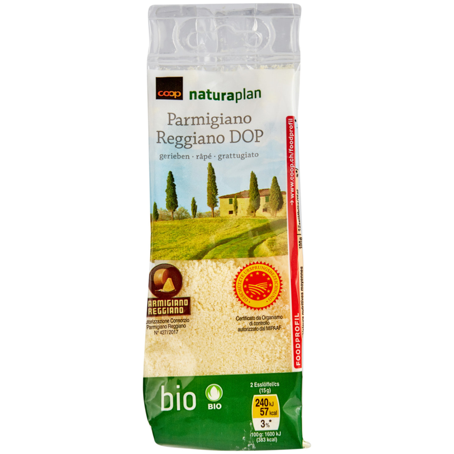 Naturaplan Bio Parmigiano Reggiano DOP Reibkäse