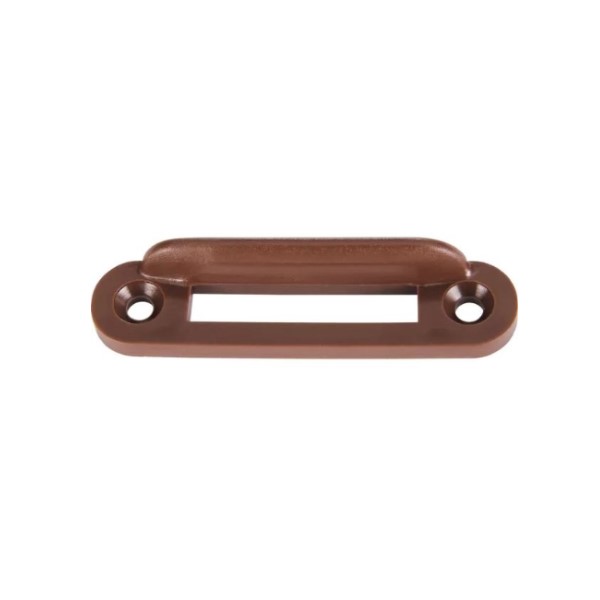 Gâche pour serrure à poussoir de placard marron