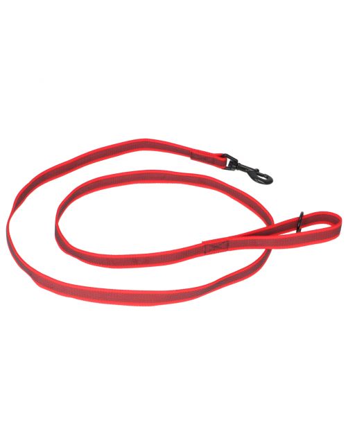 Adori Nylon Anti-Sliplijn Met Handvat - Hondenriem - 180x2.0 cm Rood L