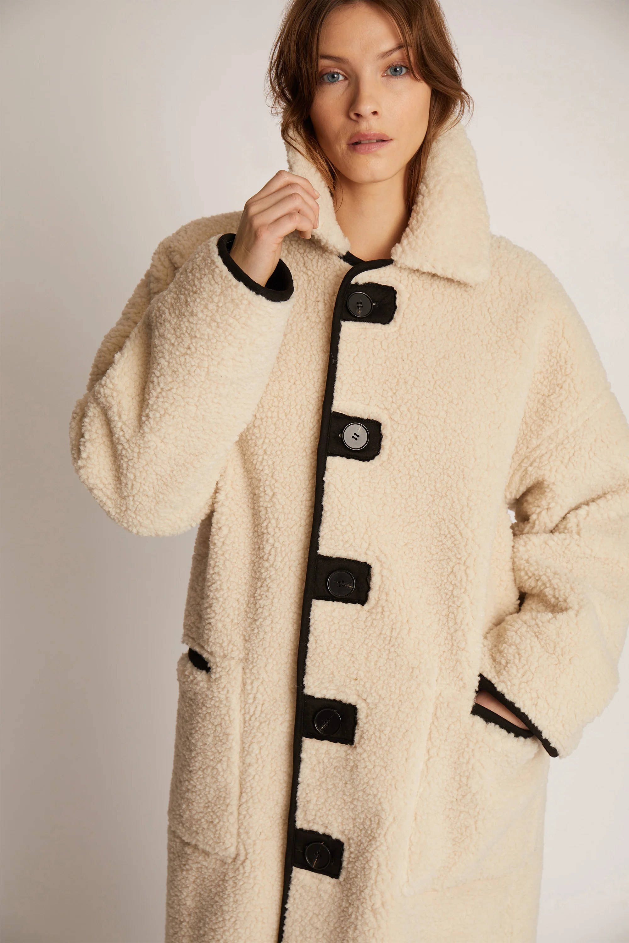 MUNTHE  Tibur frakke - sort/creme