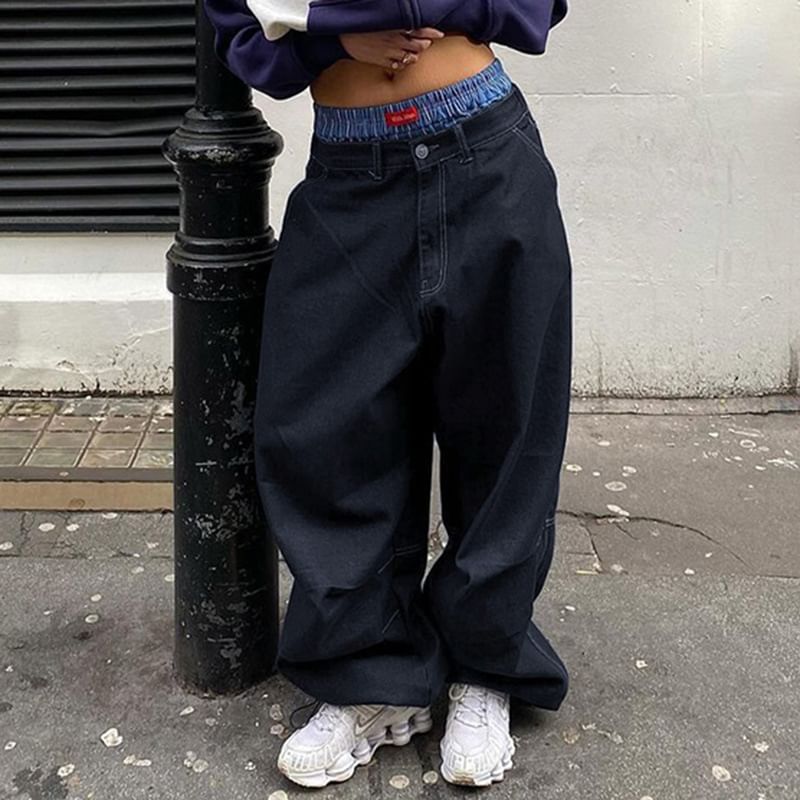 BrickBlack - Lage taille wijde baggy jeans