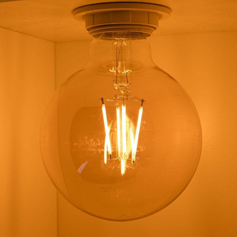 LED Filament lamp 6W | G95 | 3-step Dimbaar | E27 | 2700K - Warm wit