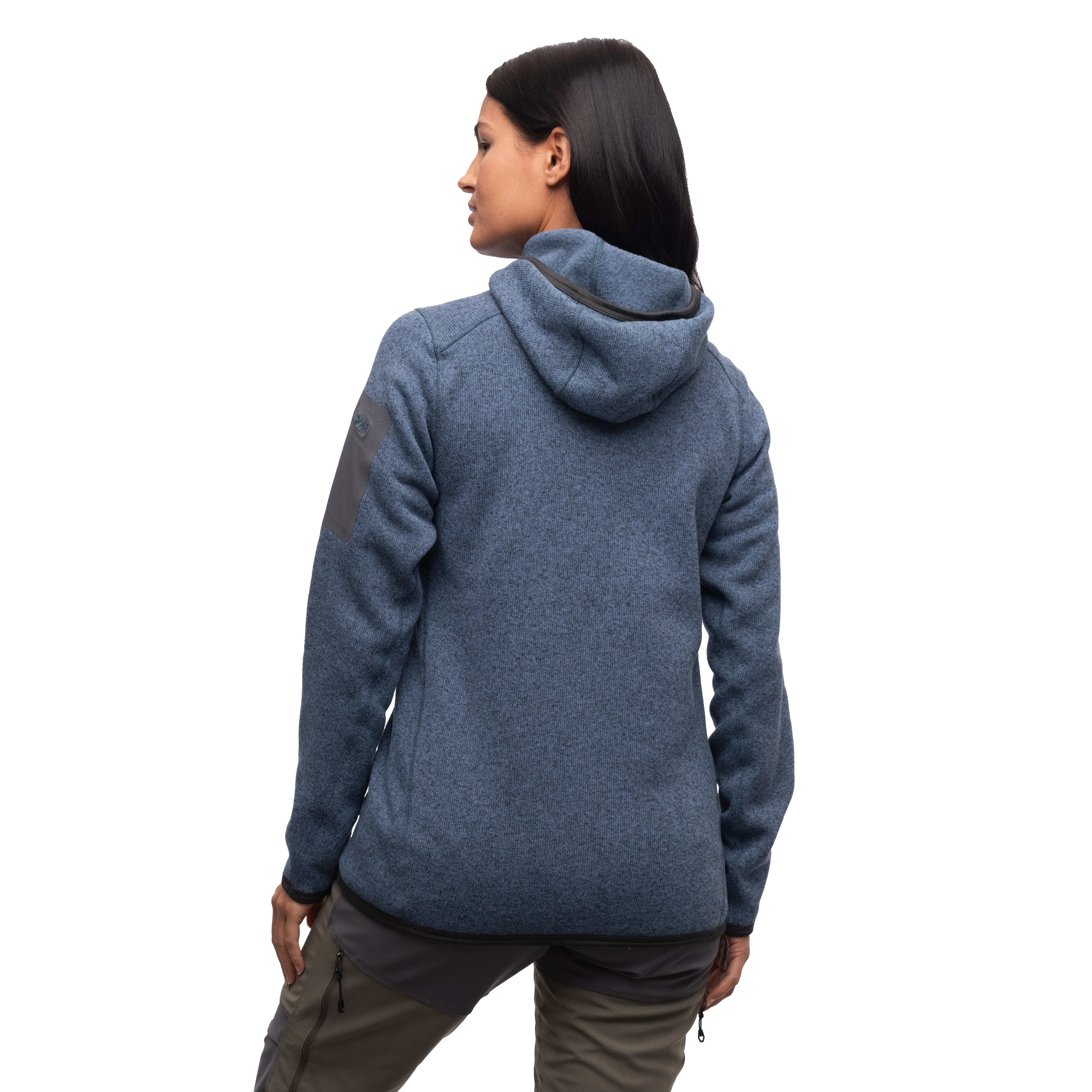 Kamphaug Knitted W Hoodie Orion Blue