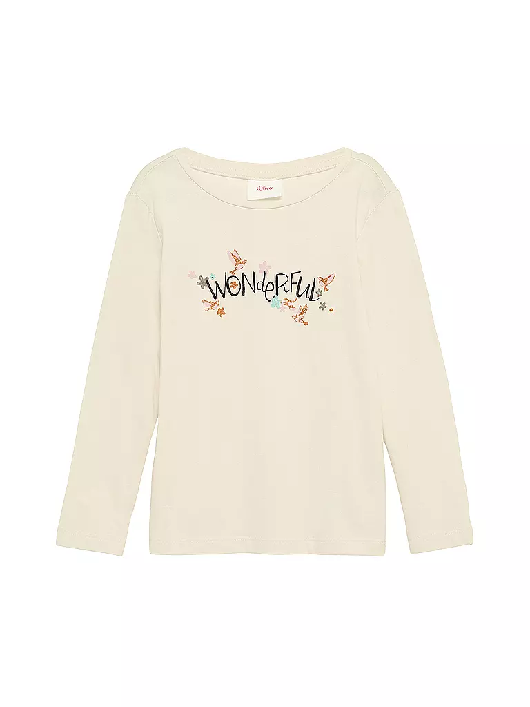S.OLIVER Mädchen Langarmshirt creme