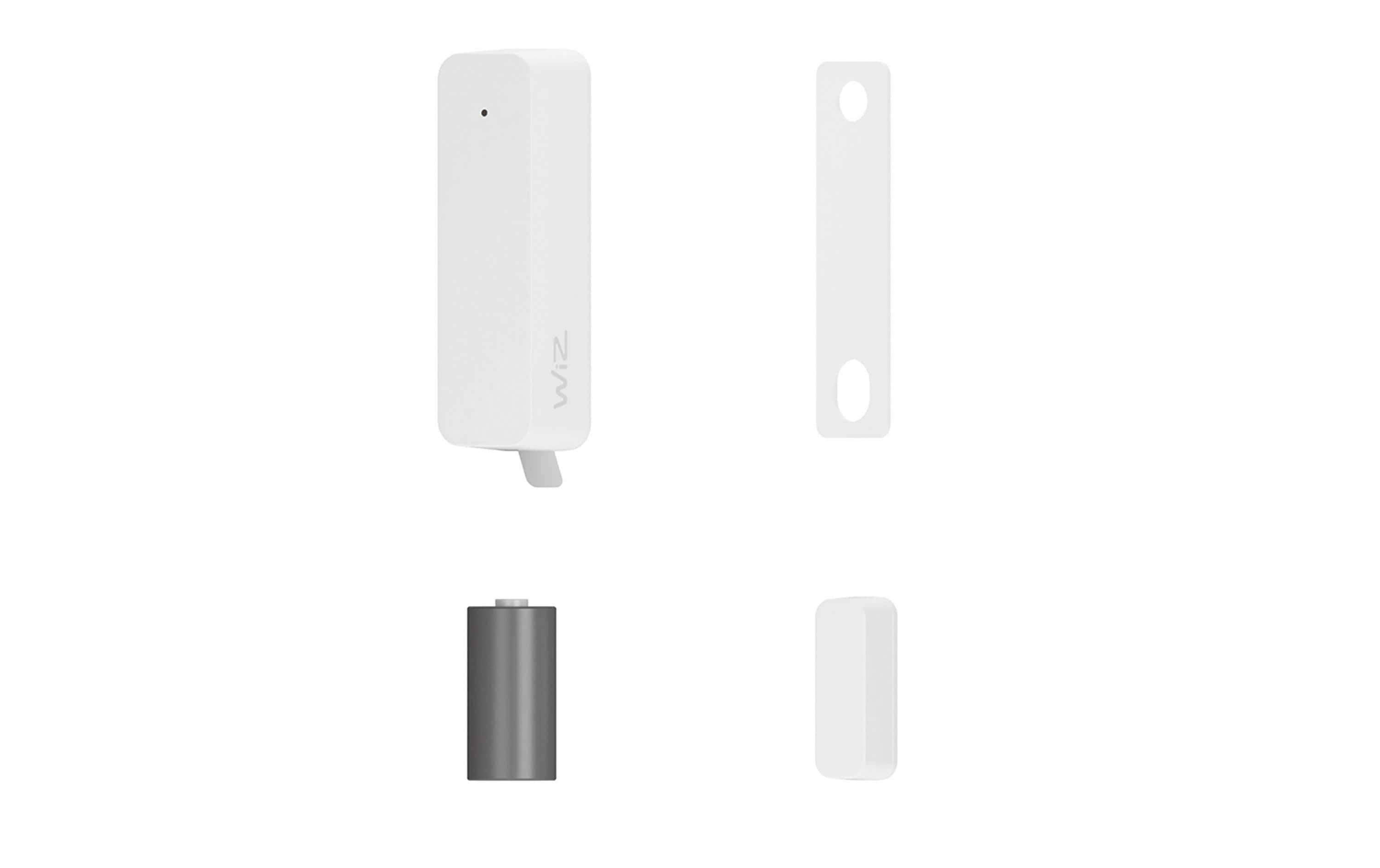 Smarter Kontaktsensor, Einzelverpackung, WeissIntelligenter Kontaktsensor für Zuhause zur Verbindung zu Kamera und Licht