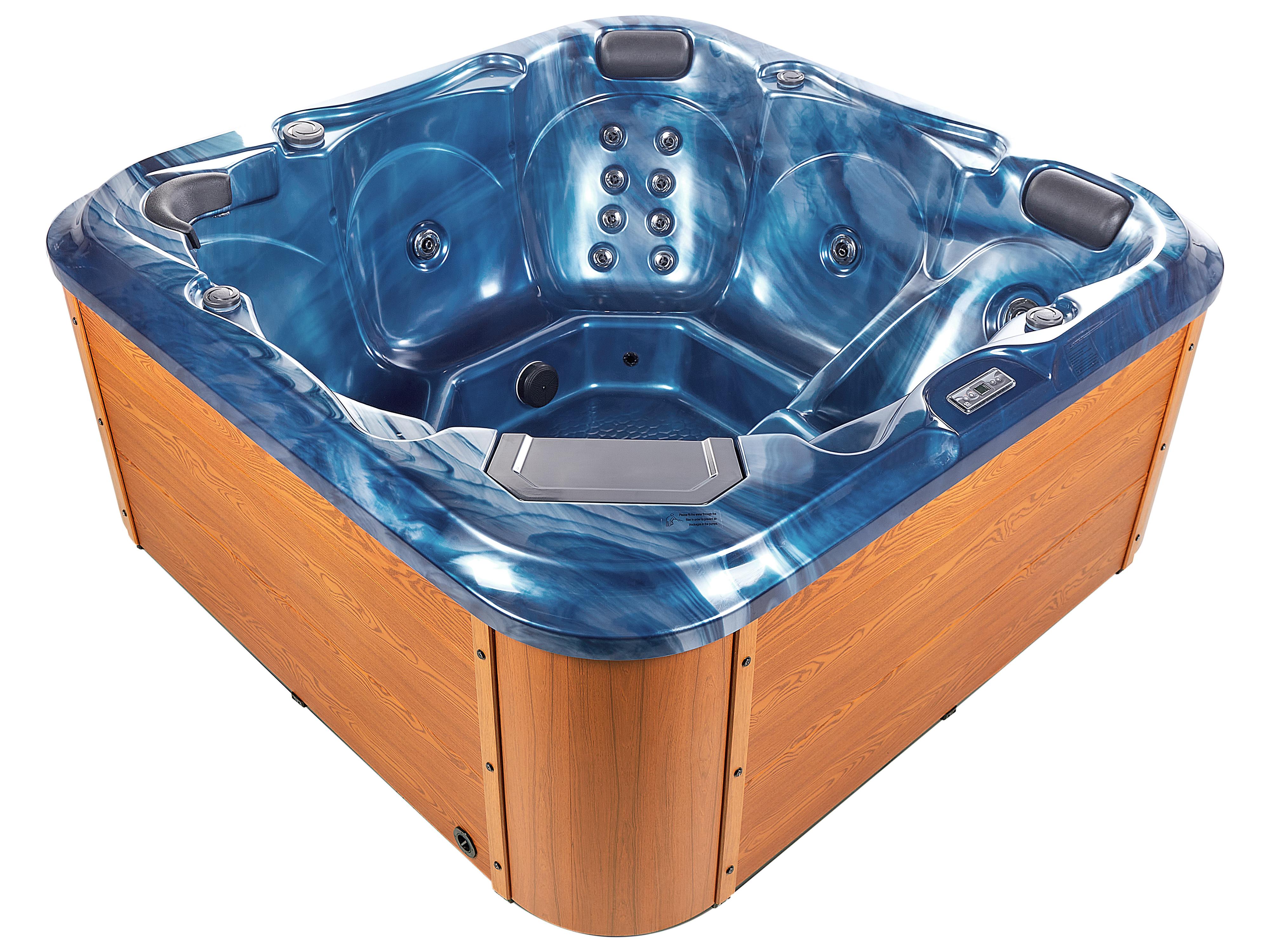 Buiten hottub met LED TULAROSA Blauw