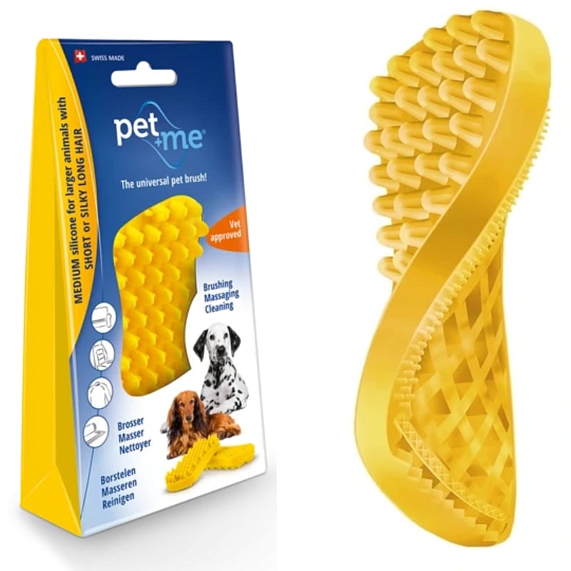 Pet+Me Borstel Dog Short Hair Yellow