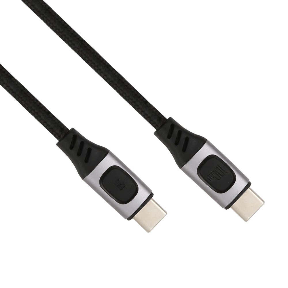 (2m) 100W PD USB C auf USB C Ladekabel Datenkabel Power Delivery Nylon Geflecht - Schwarz