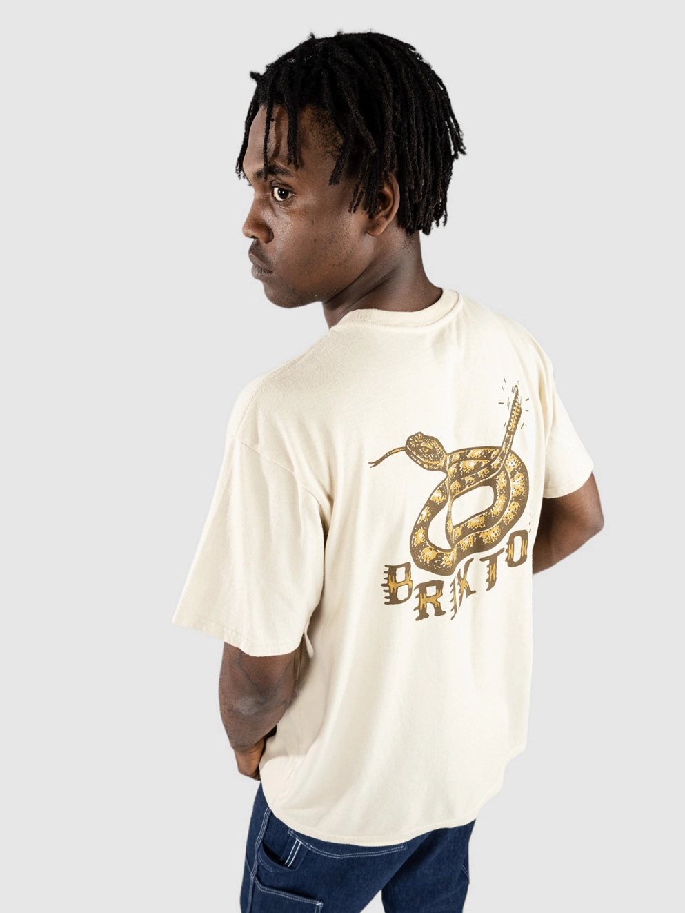 Brixton Homer Stt T-Shirt cream classic wash