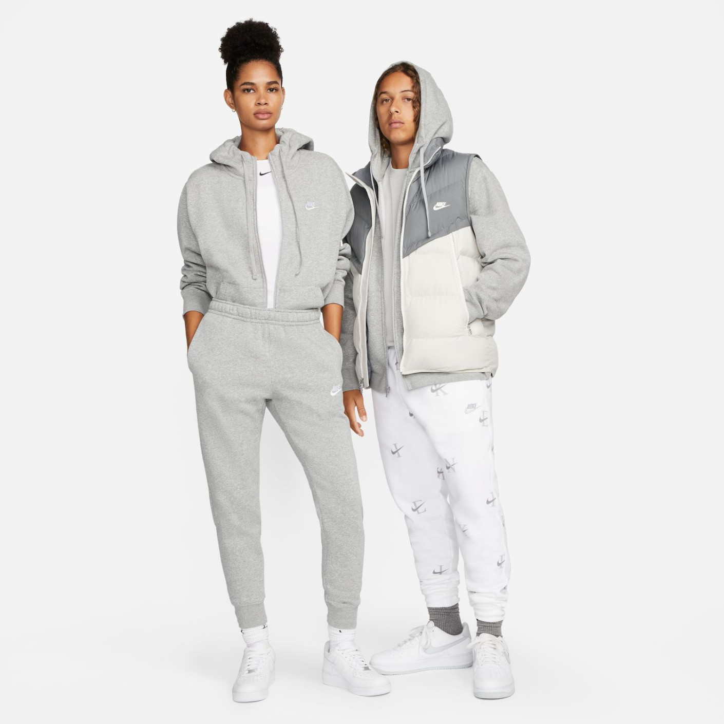 Nike Sportswear Club Fleece Vest Grijs Wit