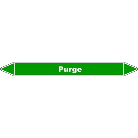 Marqueur de Tuyauterie - Purge - NFX 08-105 - Vinyle Laminé