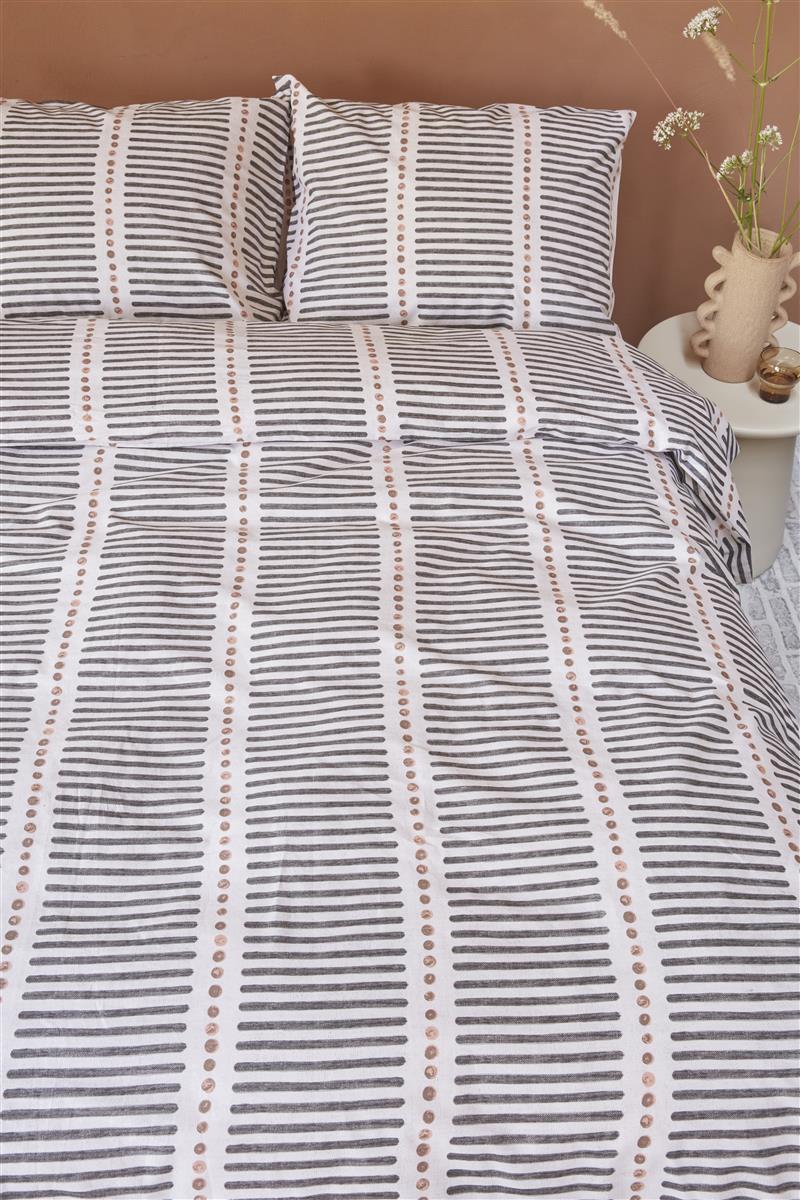 vtwonen Stip and Stripe  dekbedovertrek - 240x200|220 - Blush