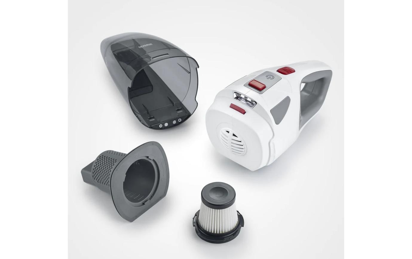 Akku-Handsauger HV7146 Grau/WeissKabelloser Handstaubsauger zum Saugen von Staub und Flüssigkeiten