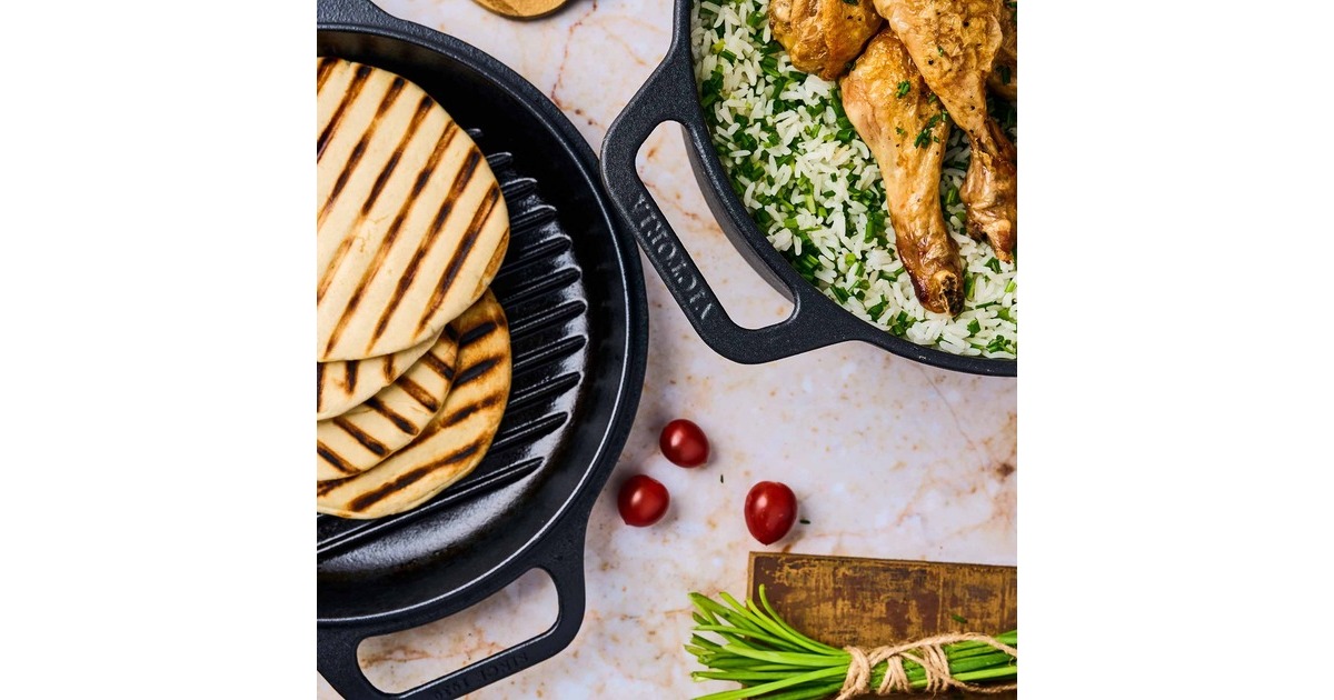 VictoriaCombo cooker 26 cm 5,7 liter, Seasoned bak-/braadpan  (Zwart, Color packaging)
