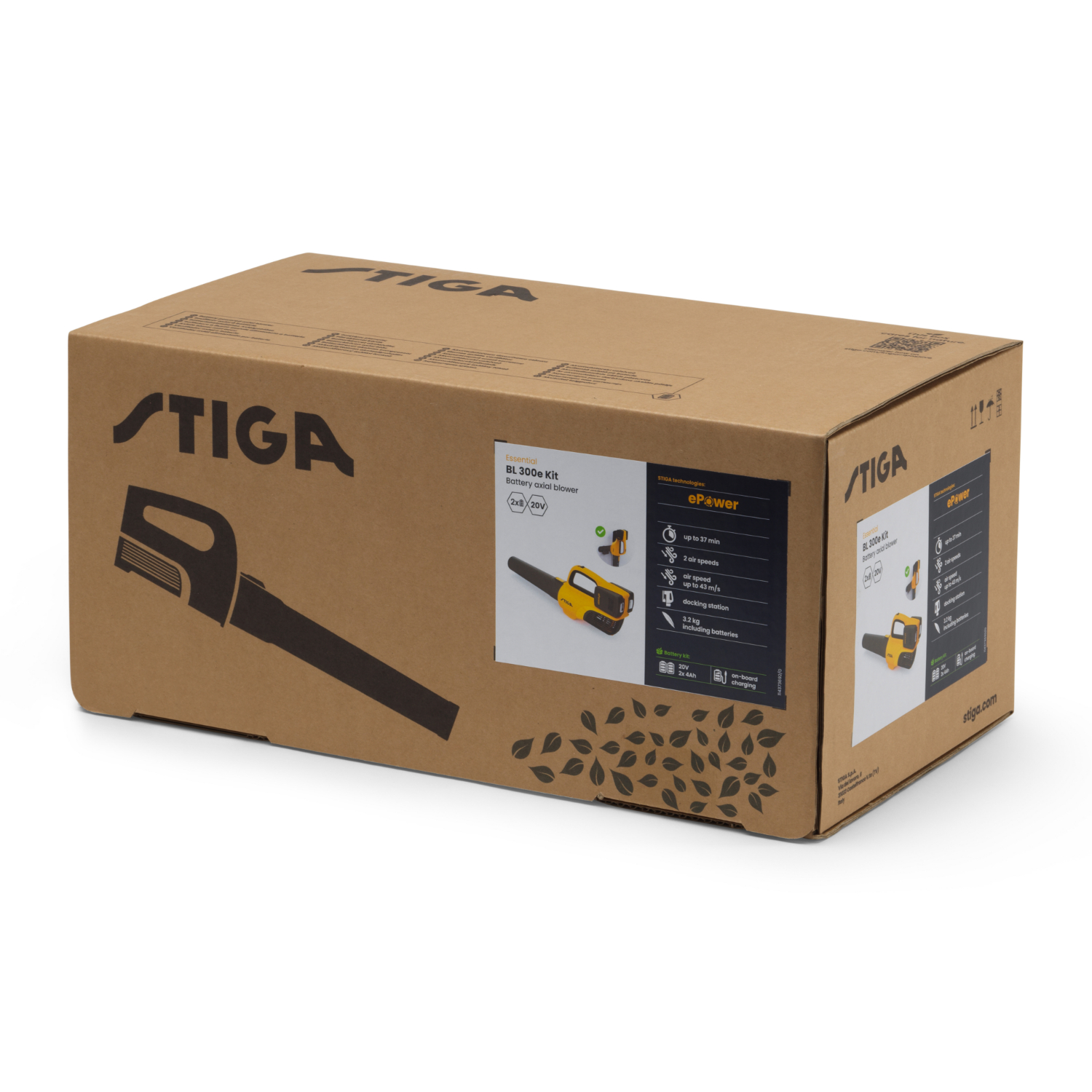 Stiga BL 300e Kit Accu bladblazer (2x 4,0Ah accu) - 20V