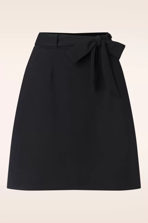 Vintage Chic for Topvintage Jessy a-lijn rok in zwart
