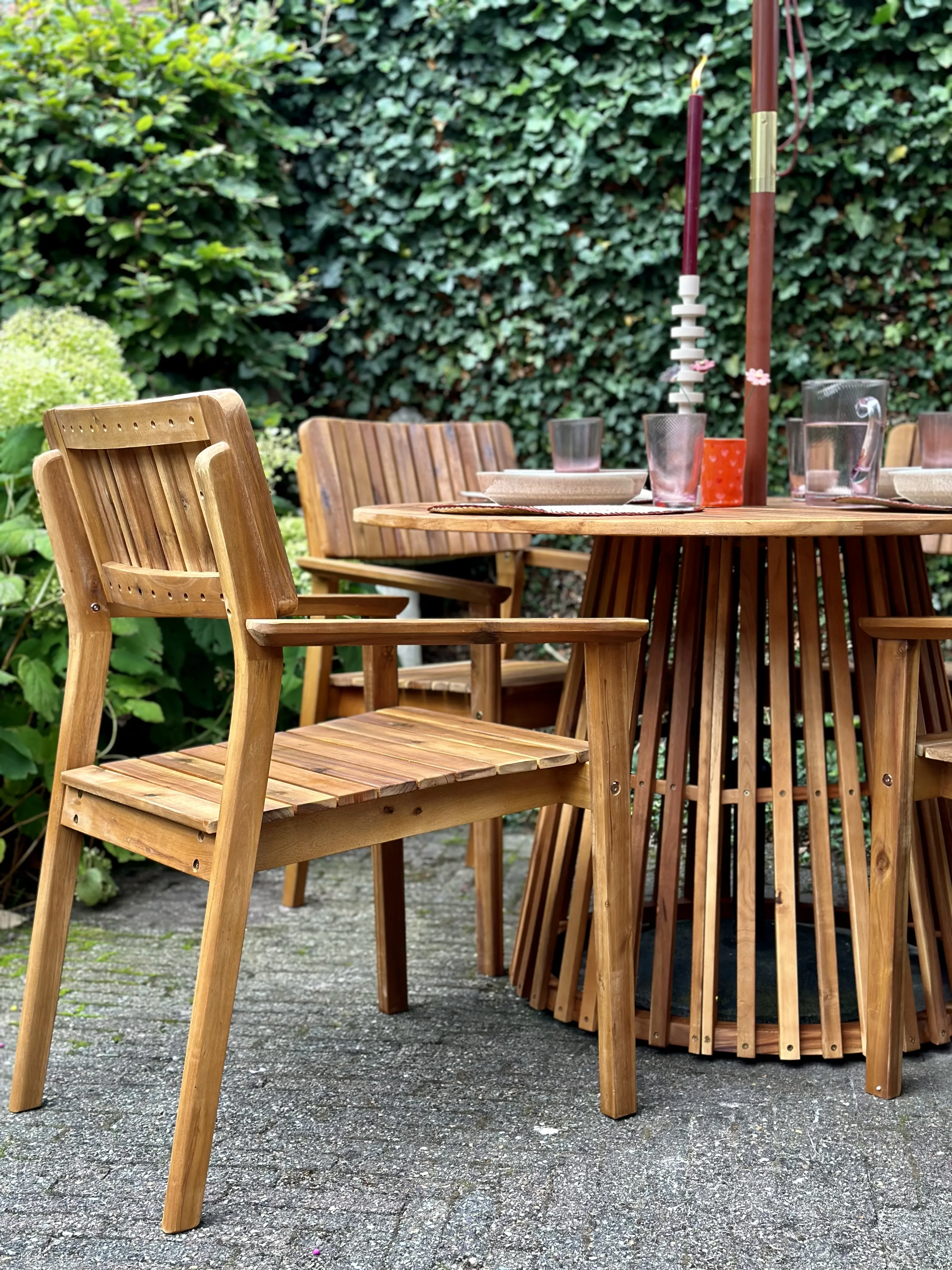 Set van 2 tuinstoelen AGELLO Acaciahout Bruin