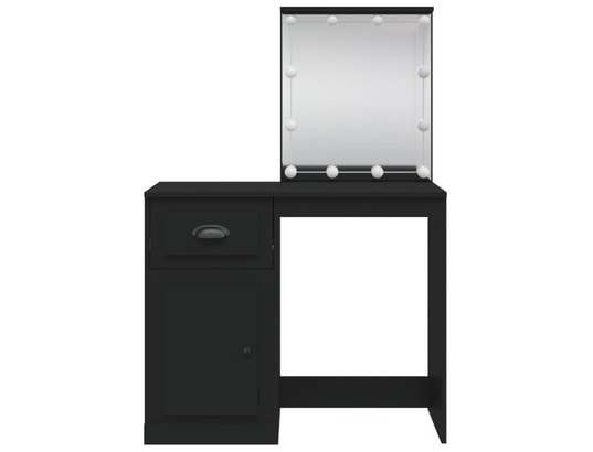 VIDAXL - Coiffeuse avec lumières led noir 90x42x132,5cm