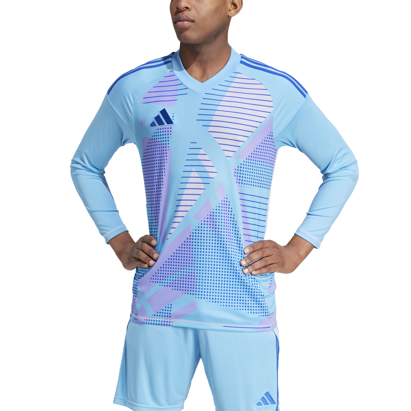 Adidas Tiro 24 Competition Keepersshirt Lange Mouwen Lichtblauw Blauw Paars