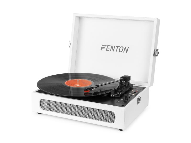 Fenton Plattenspieler mit Bluetooth RP118F Beige Hochwertiger Plattenspieler im Kofferdesign