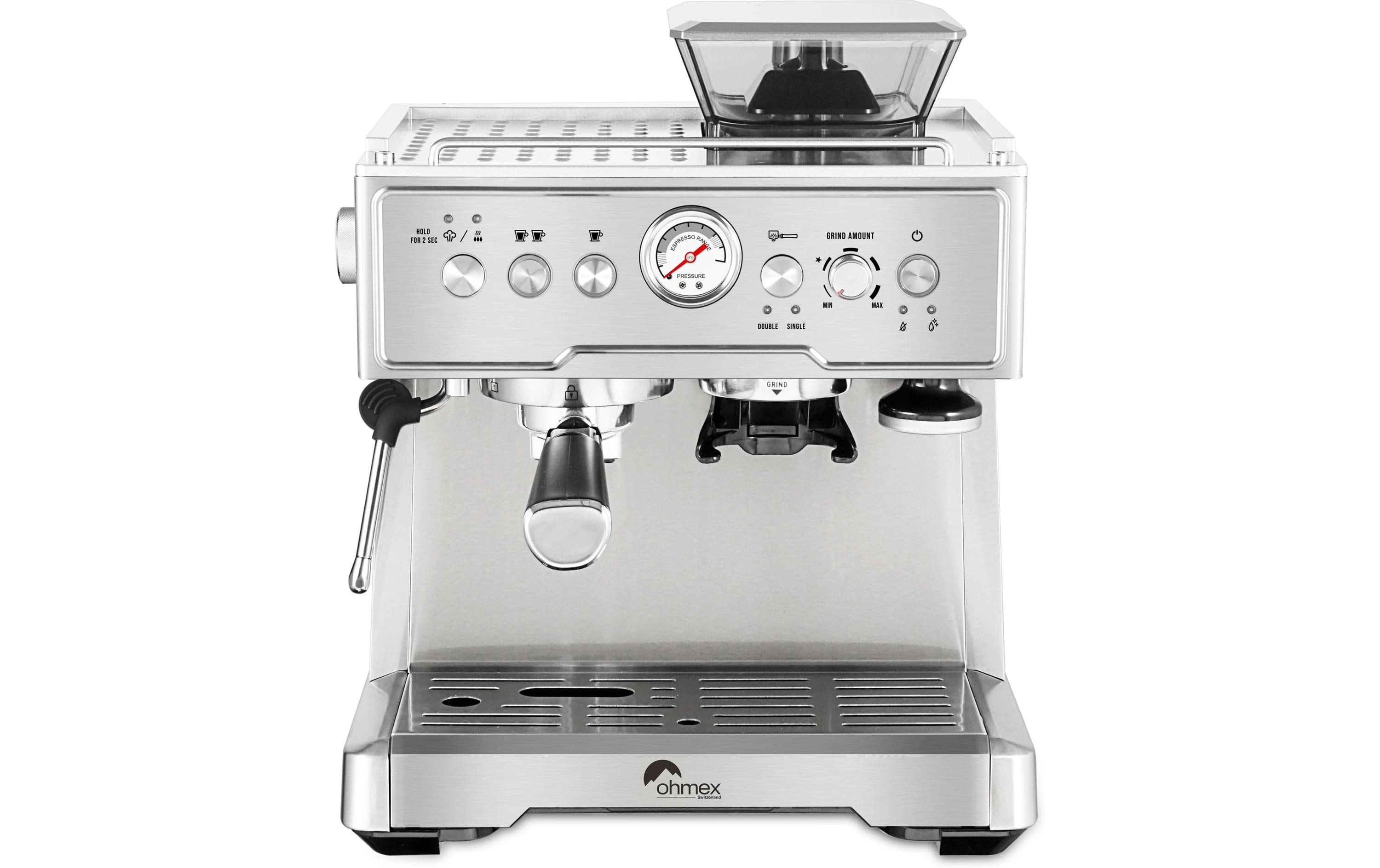 Siebträgermaschine OHM-XPS-7303 Edelstahl<br>Espressomaschine