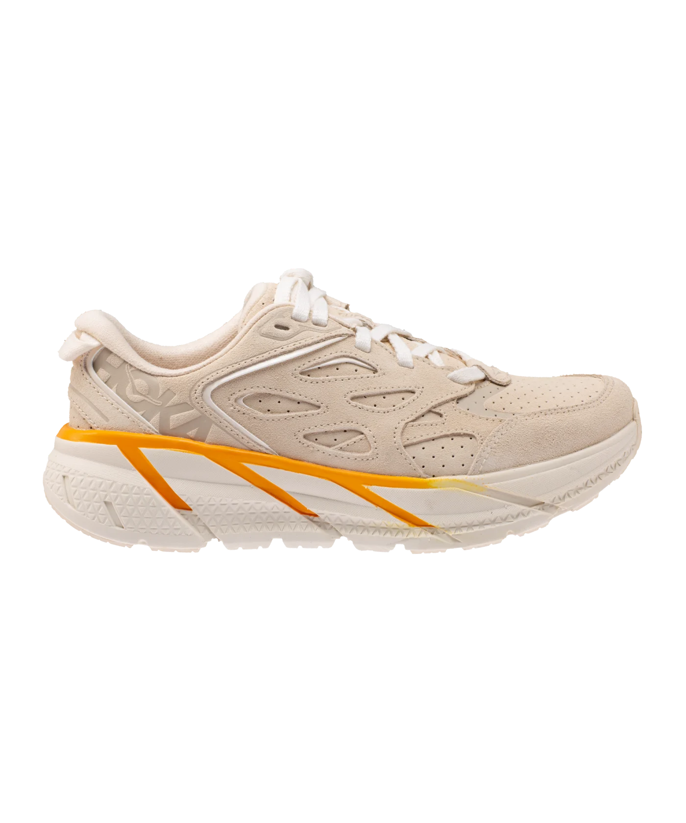 HOKA Clifton L Suede Braun Gelb