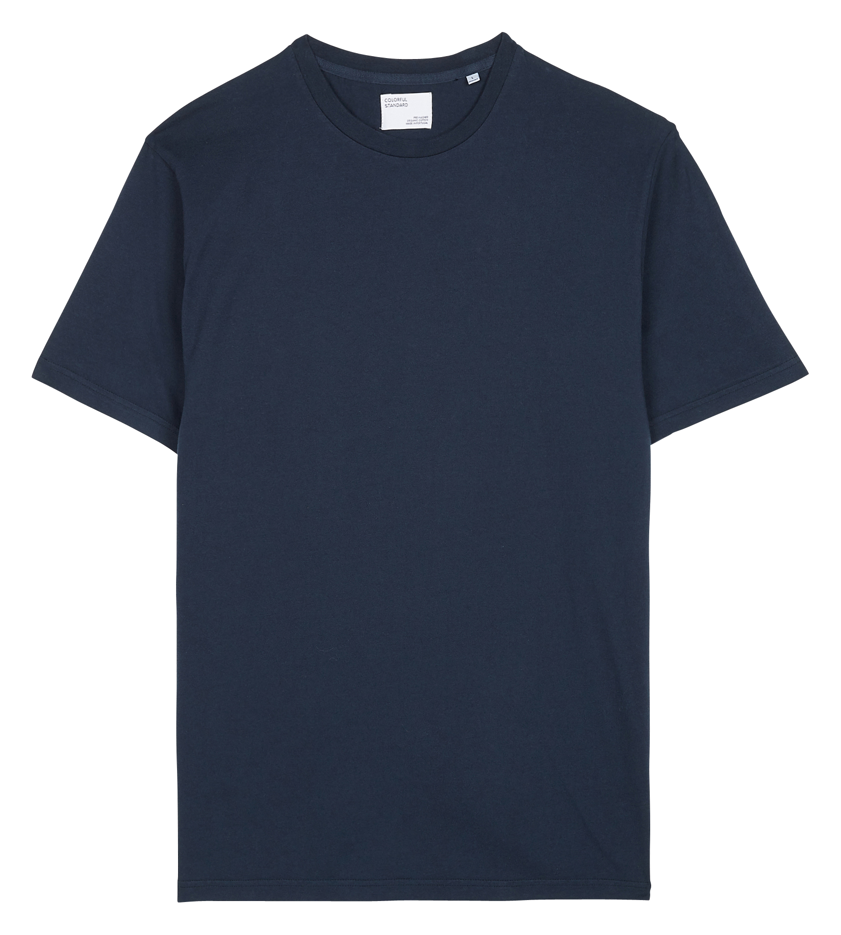 T-shirt col rond en coton biologique | Bleu