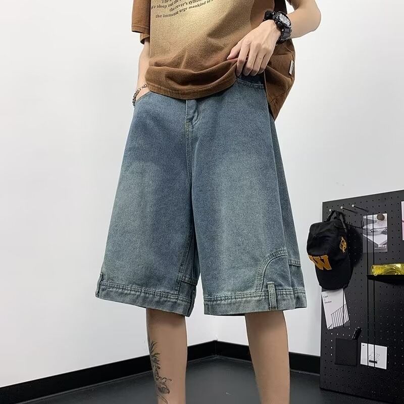 DuckleBeam - Mid Rise Washed Panel Jorts