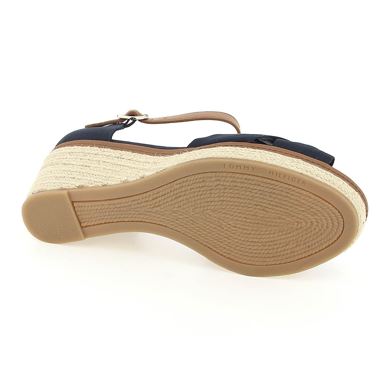 Tommy Hilfiger Sandales compensées Iconic Elena bleu marine - Talon 6 cm