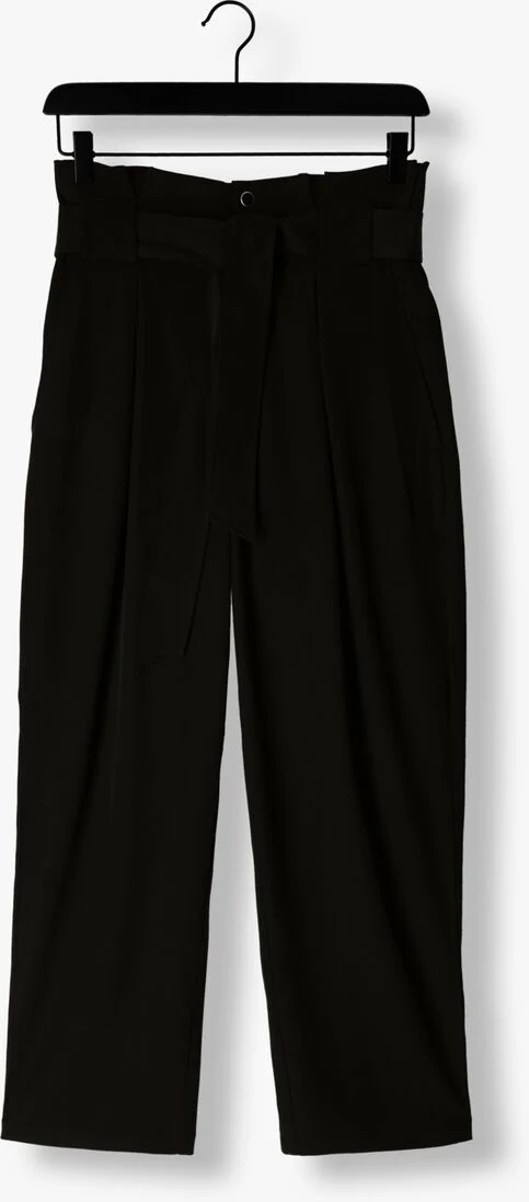 SCOTCH & SODA zwarte scotch & soda pantalon daisy - high rise straight leg paperbag trousers