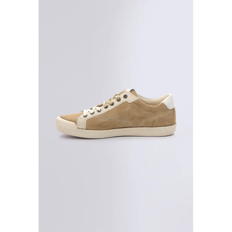 TROPIK BEIGE CLAIR BASKETS BASSES Cuir Homme