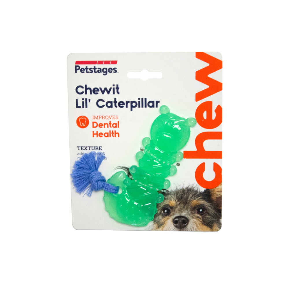 Petstages Dog Chewit Lil' Caterpillar Groen16,5 x 14,0 x 1,5 cm