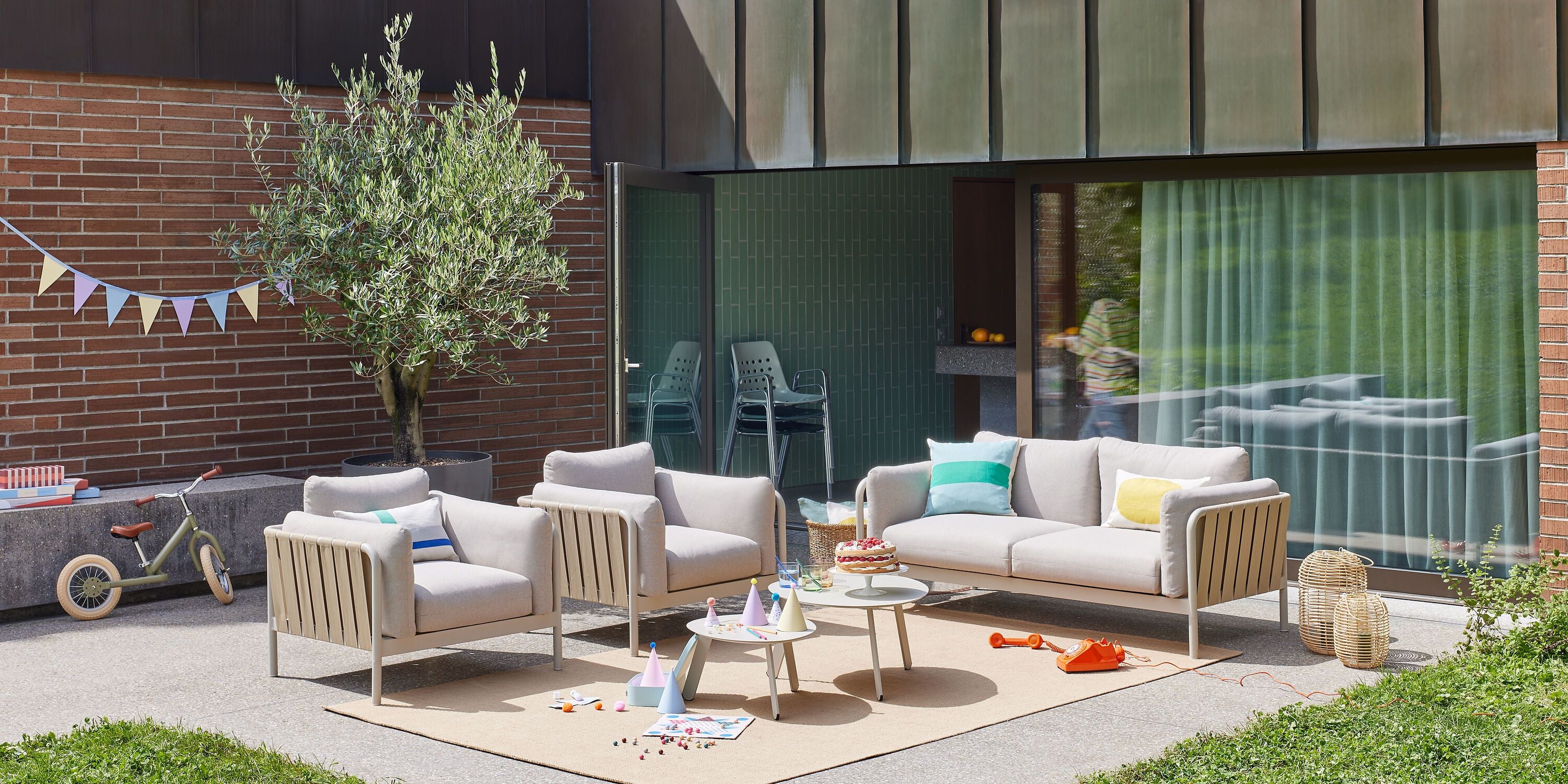FUNCHAL Loungesofa - Sand / B: 180.0 cm x T: 80.0 cm x H: 59.0 cm