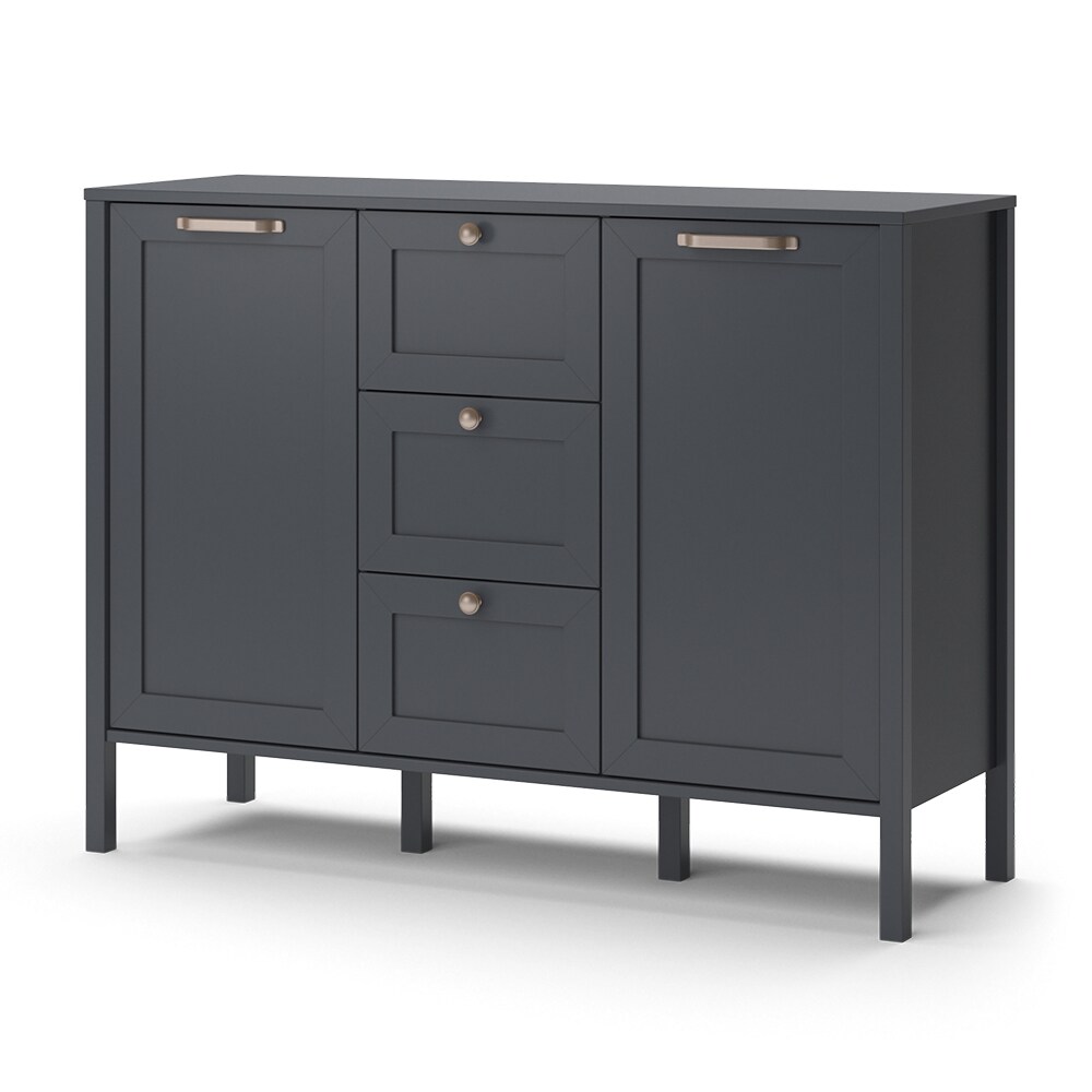 Vicco Kommode Wohnzimmerschrank Sideboard Ewan Anthrazit 120 cm Schublade Tür