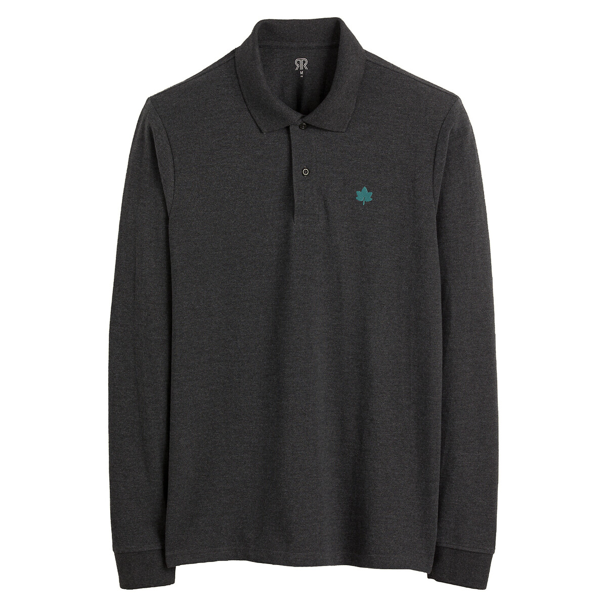 COLEÇÕES LA REDOUTE<br>Camisa polo de manga comprida em puro algodão orgânico