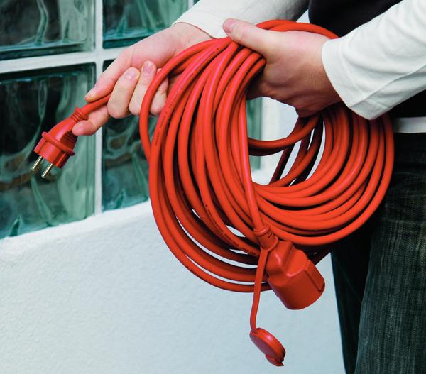 UNITEC Verlängerungskabel, rot, 25 m