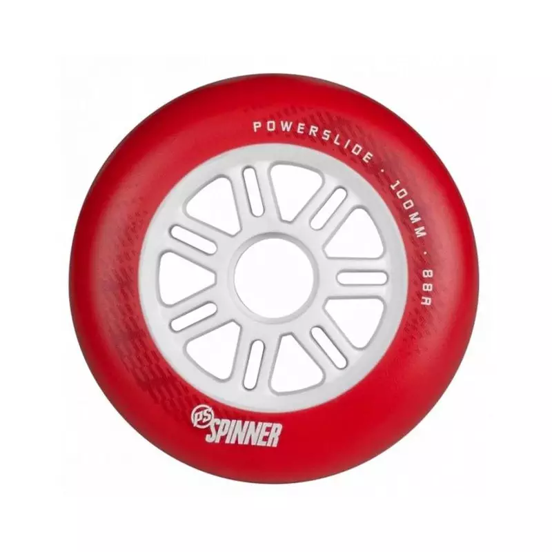 Roue roller en ligne POWERSLIDE Spinner 100mm/88a, matte red, Pcs.