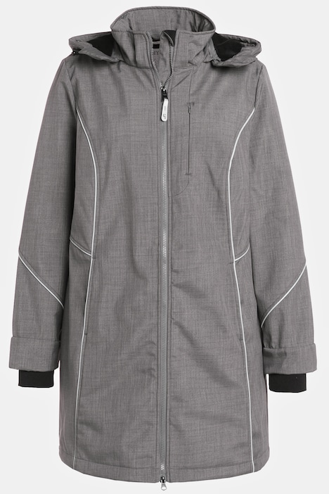Softshelljacke, Reflektor, Stehkragen, 2-Wege-Zipper
