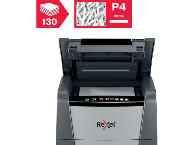 Makulator Rexel Optimum AutoFeed  130X krydsmakulering 4x28 mm (P-4)