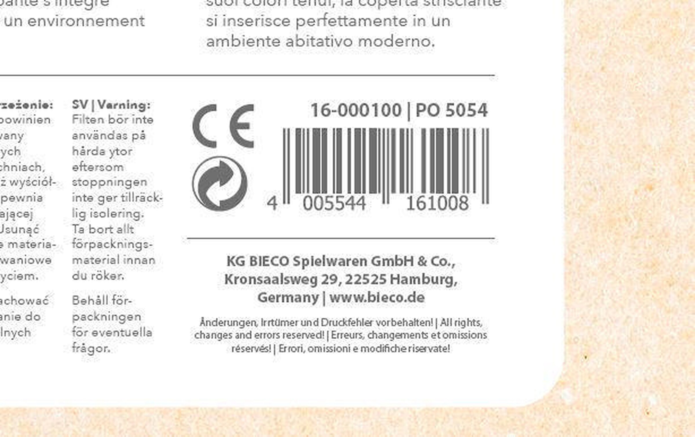 Bieco Krabbeldecke mit Aktivität Igel - ab Geburt Beige