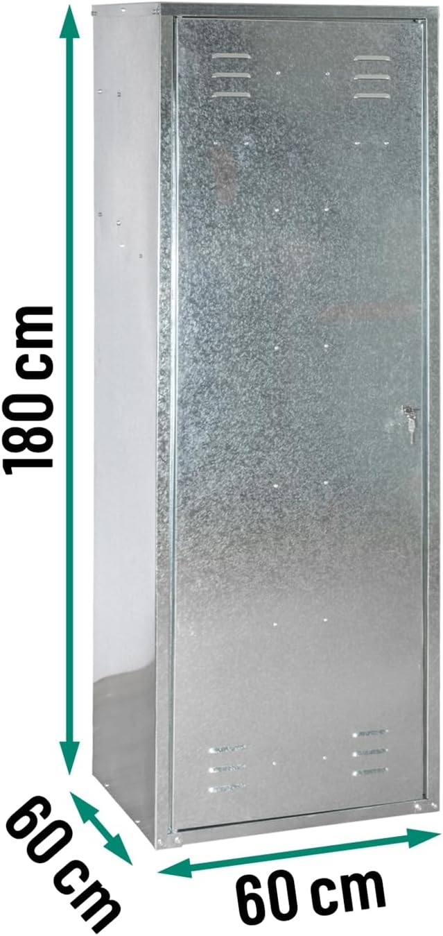 VOSS.farming Sattelschrank für 2 Sättel 60x60x180cm verzinktes Stahlblech mit Schloss