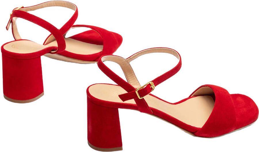 Unisa Moraty_26_KS suède sandalettes rood